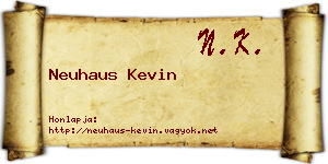 Neuhaus Kevin névjegykártya